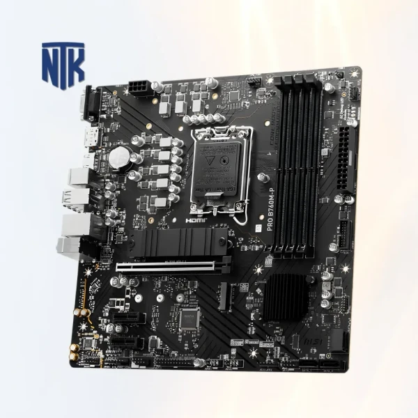Mainboard MSI PRO B760M-P | LGA1700 · 4× DDR5 · XMP 3.0 · M.2 PCIe 4.0 | HDMI 1.4 · DP 1.4 · VGA · USB-C 3.2 Gen2 · 7.1 Audio | mATX
