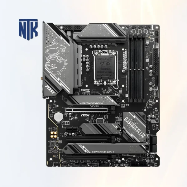 Mainboard MSI Z790 GAMING PLUS WIFI DDR5 | LGA1700 · 4x DDR5 · PCIe Gen 5 | WiFi 6E · Bluetooth 5.3 · 2.5Gbps LAN | HDMI 2.1 · DisplayPort 1.4 · USB 3.2 Gen 2 | VRM · ATX