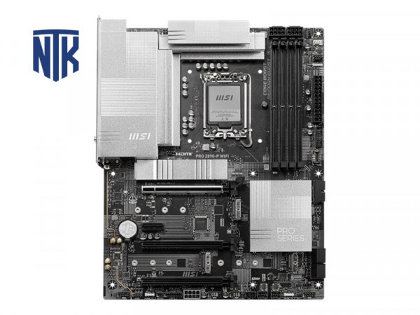 Mainboard MSI PRO Z890-P WIFI  | LGA1851 | DDR5 256GB OC 9200+ MT/s | PCIe 5.0 / Thunderbolt 4 Type-C / DP 2.1 | Wi-Fi 7 / Bluetooth 5.4 / LAN 5GbE / Audio 7.1