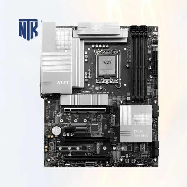 Mainboard MSI PRO Z890-P WIFI  | LGA1851 | DDR5 256GB OC 9200+ MT/s | PCIe 5.0 / Thunderbolt 4 Type-C / DP 2.1 | Wi-Fi 7 / Bluetooth 5.4 / LAN 5GbE / Audio 7.1