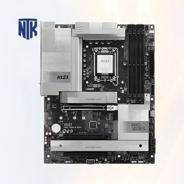 Mainboard MSI PRO Z890-A WIFI DDR5 | LGA1851 · 4x DDR5 · PCIe 5.0 | Wifi 7 · BT 5.4 · 5Gbps LAN | HDMI 2.1 · USB-C DP 2.1 (Thunderbolt 4) | ATX