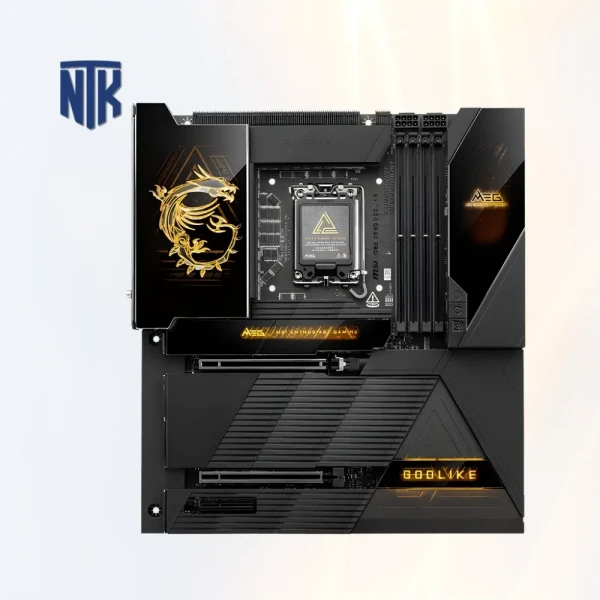 Bo mạch chủ MSI MEG Z890 GODLIKE | LGA1851 · 4× DDR5 · PCIe 5.0 · 8× M.2 NVMe | Thunderbolt 4-40Gbps · DisplayPort 2.1 · USB-C 20Gbps | WiFi 7 · Bluetooth 5.4 · Marvell 10Gbps LAN · Intel 5Gbps LAN | E-ATX