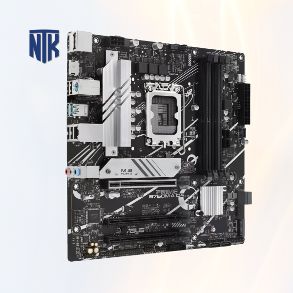 Bo mạch chủ Asus PRIME B760M-A D4-CSM | LGA1700 | DDR4 · PCIe 4.0 | DisplayPort 1.4 · HDMI 2.1 · USB 3.2 Gen2 | mATX
