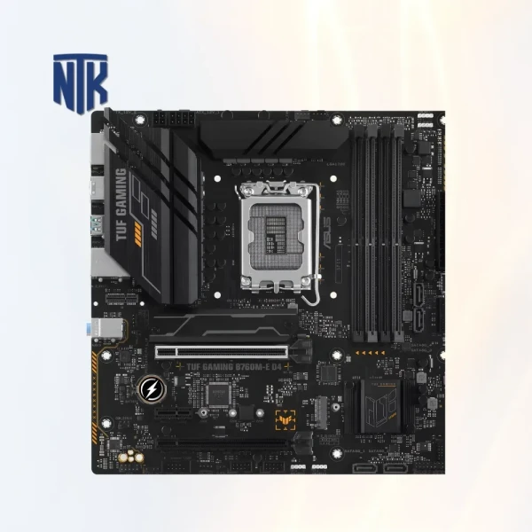 Bo mạch chủ Asus TUF GAMING B760M-E D4 | LGA1700 · 4× DDR4 · M.2 PCIe 4.0 · M.2 Key-E | HDMI 2.1 · DisplayPort 1.4 · 2.5Gb LAN · USB 3.2 Gen 2 · 7.1 Audio | mATX