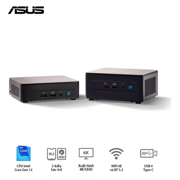 Máy tính Mini PC Asus NUC 12 Pro NUC12WSHi3 | i3-1220P | DDR4 3200Mhz | NVMe SSD | Wifi 6E | Bluetooth 5.3