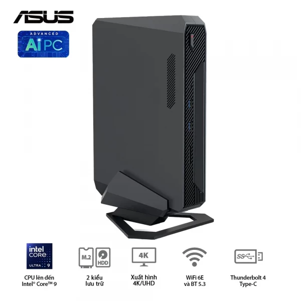 Máy tính Mini PC Asus NUC 14 Performance NUC14SRKU7 | Ultra 7 155H | DDR5 5600Mhz | NVMe SSD | Wifi 6E | Bluetooth 5.3