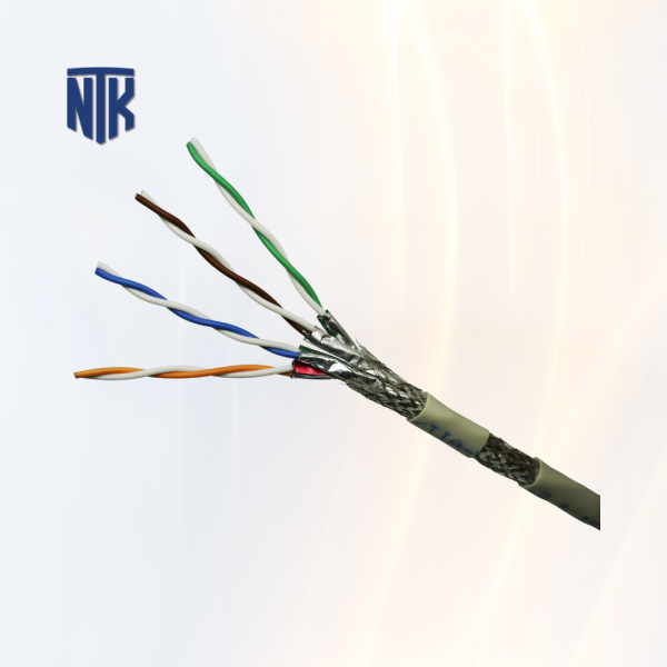 Dây mạng Cat6A S/FTP Dintek PowerMAX+ (1105-06027) | 10Gbps/100mét · 500MHz · 110N | PoE++ · 4PPoE | 4P · 23AWG · PVC Xám | 305m