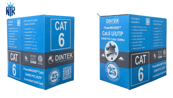 Cáp mạng Dintek CAT.6 UTP, 4 pair, 23AWG, 305m/box (1101-04032)