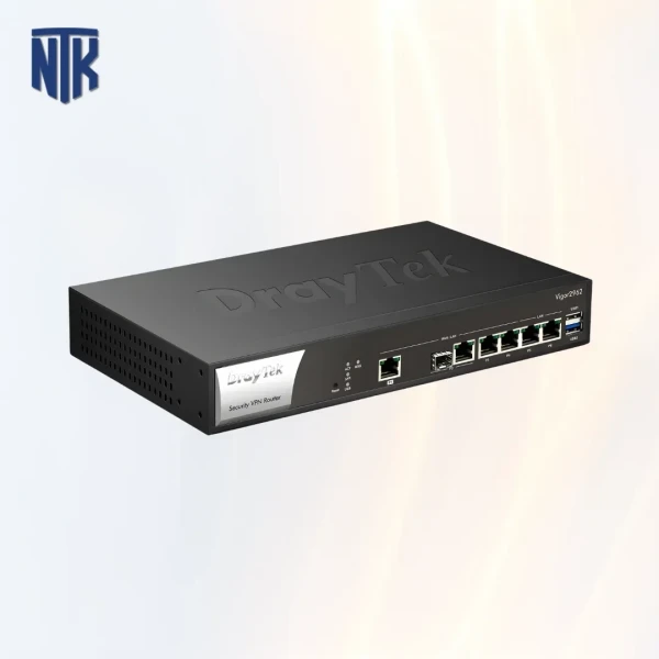 Thiết bị cân bằng tải DrayTek Vigor2962 | 4 WAN | 200 VPN | 2,2Gbps NAT | 300k Sessions | TN