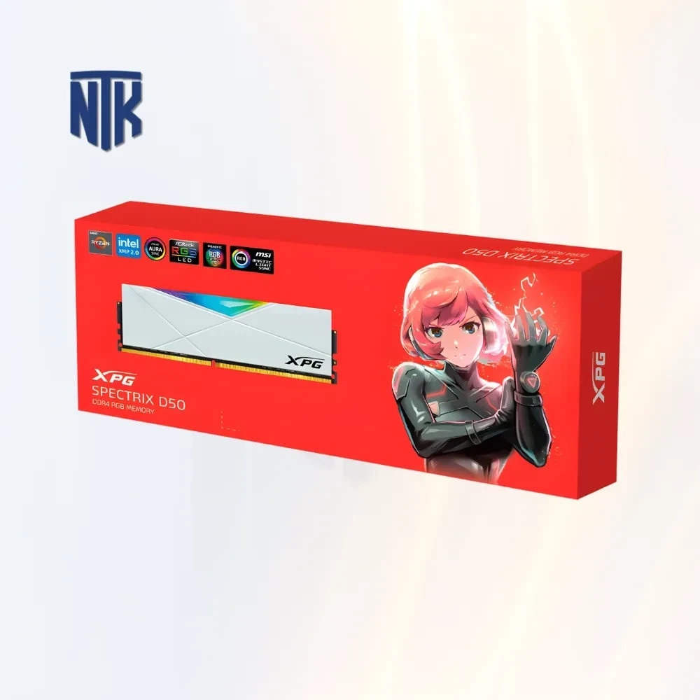 Ram 16GB DDR4 3200Mt/s Adata Spectrix D50 RGB | Đèn RGB / Tản nhiệt nhôm
